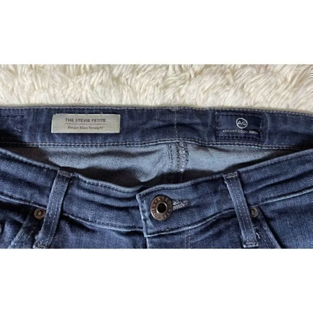 Dark Blue AG Adriano Goldschmied The Stevie Petite Slim Straight Size 29 Petite